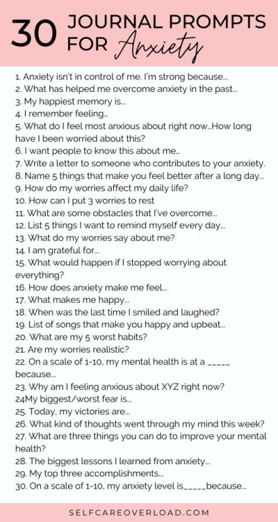 30 Journal Prompts For Anxiety – Northwestern State University