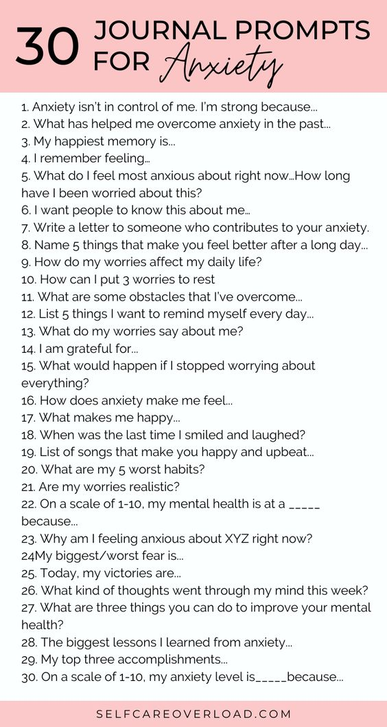 30 Journal Prompts For Anxiety Northwestern State University